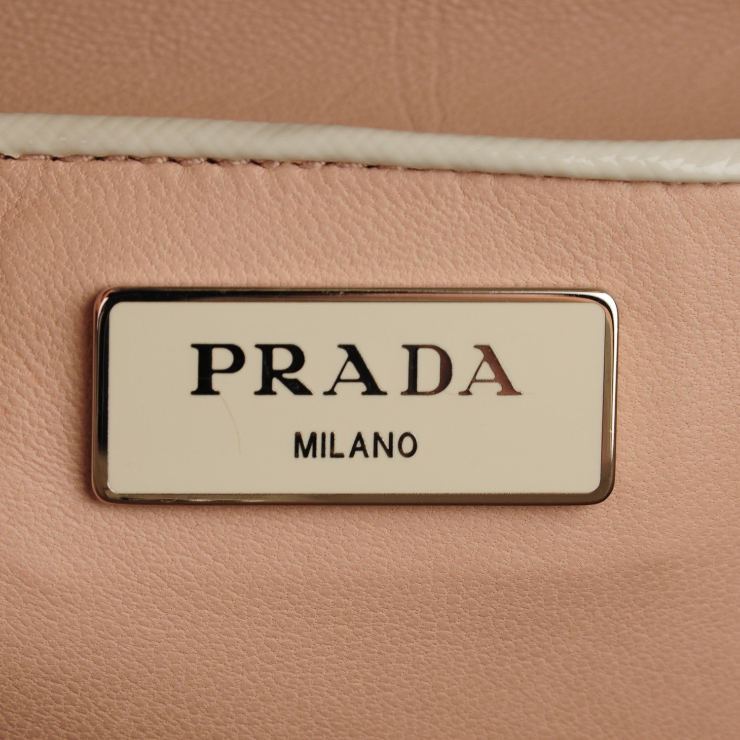 Prada Saffiano Vernice Crystal Studded Tote Talco 8 of 9