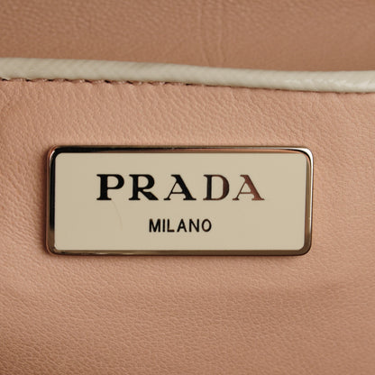 Prada Saffiano Vernice Crystal Studded Tote Talco 8 of 9