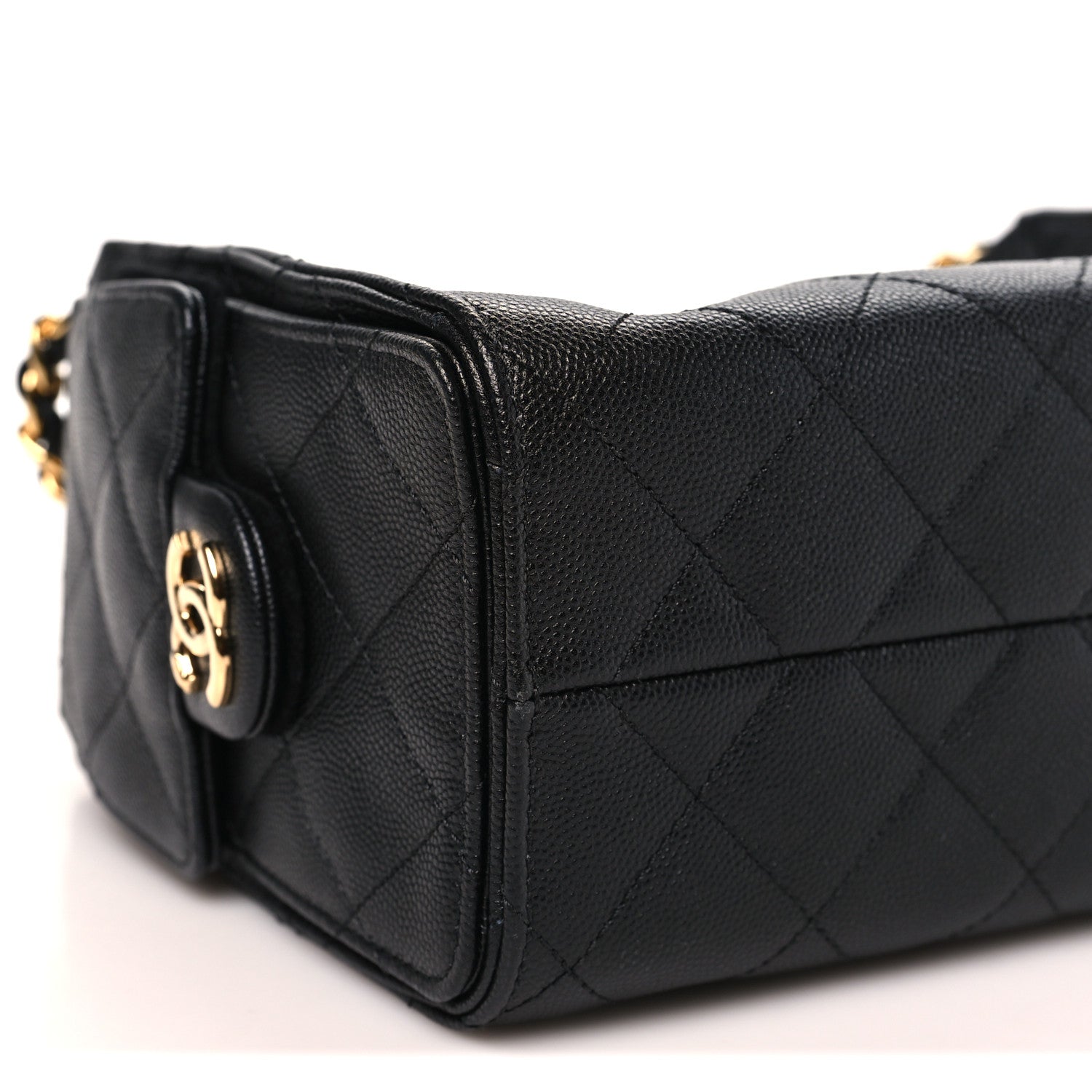 Chanel Caviar Quilted Mini Chanel 25 Handbag Black 9 of 10