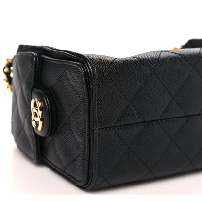 Chanel Caviar Quilted Mini Chanel 25 Handbag Black 9 of 10