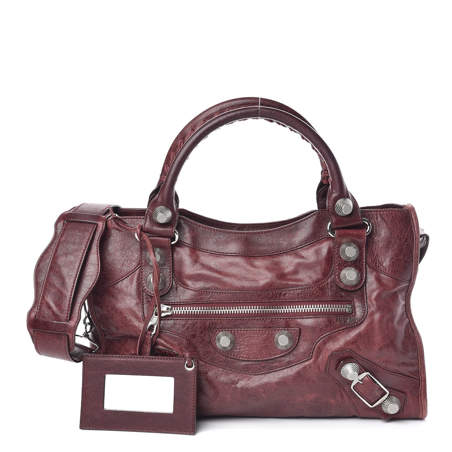 Agneau Giant 21 Silver Hardware City Dark Wine