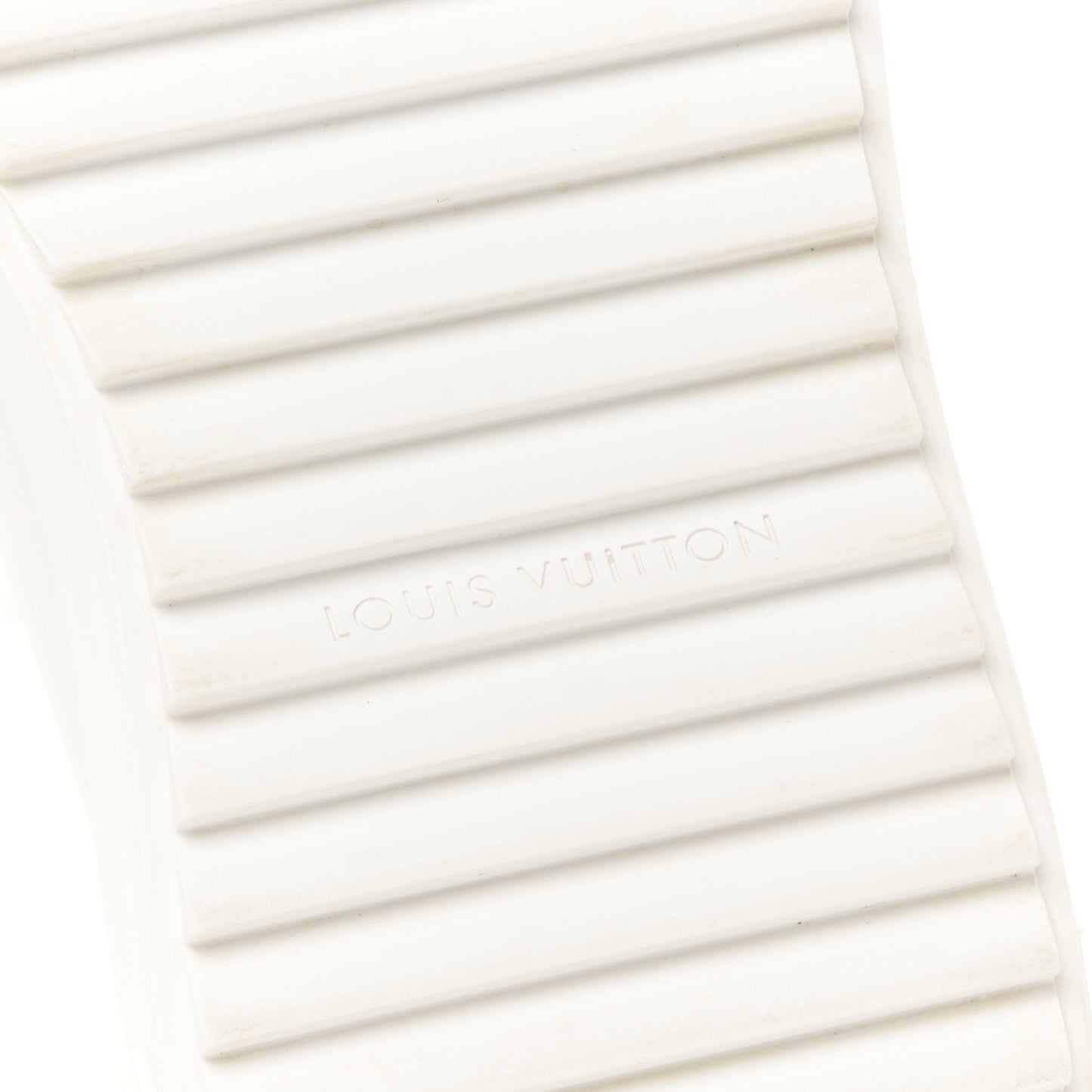 Calfskin Monogram Debossed Time Out Sneakers 38 White