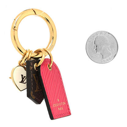 Louis Vuitton Monogram Fetish Lug Tag Bag Charm Fuschia 2 of 5