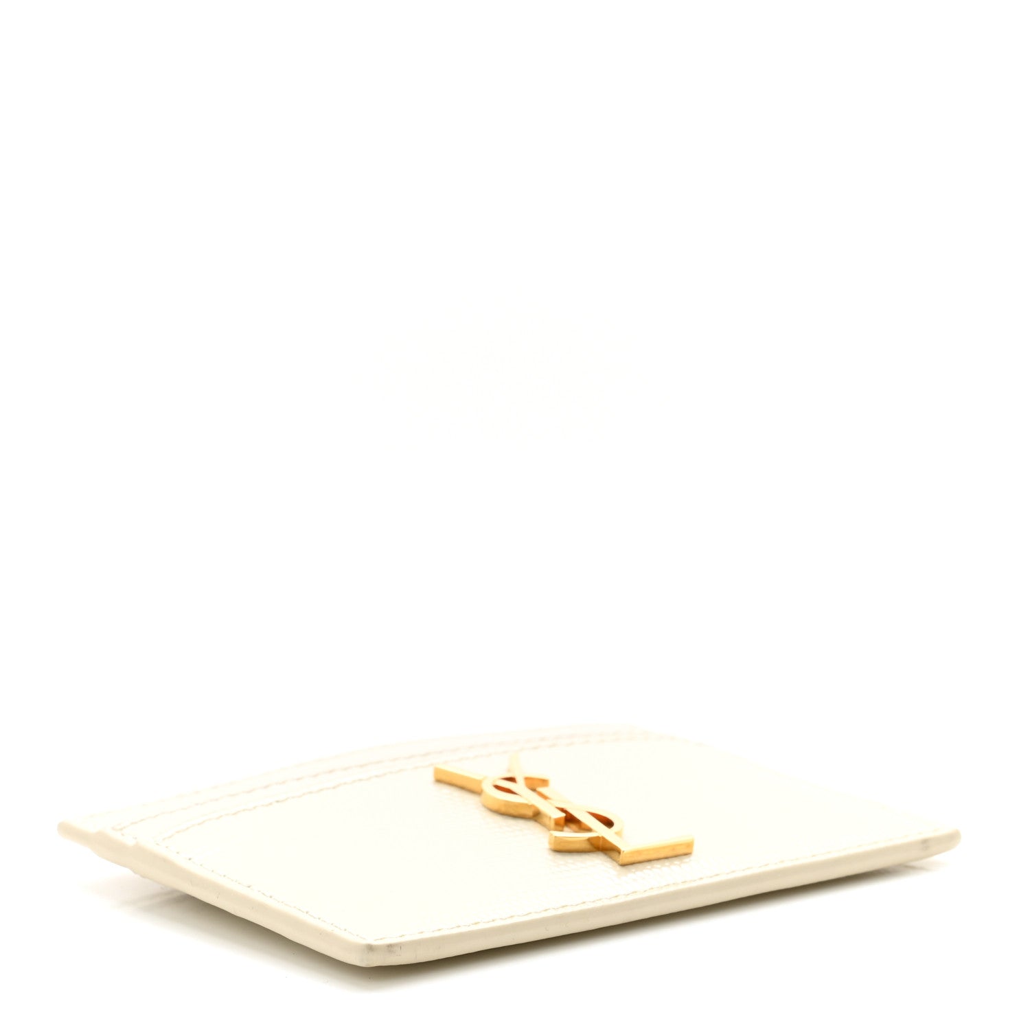 Saint Laurent Lizard Embossed Monogram Credit Card Case Crema Soft 4 of 7