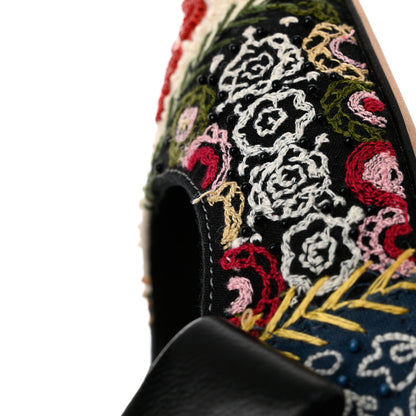 Christian Dior Embroidered Calfskin Beaded Sweet D Sling-Back Pumps 37.5 Multicolor 10 of 12