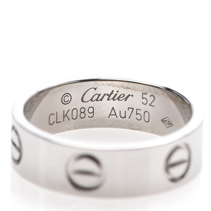 Cartier 18K White Gold 5.5mm LOVE Ring 52 6 4 of 4