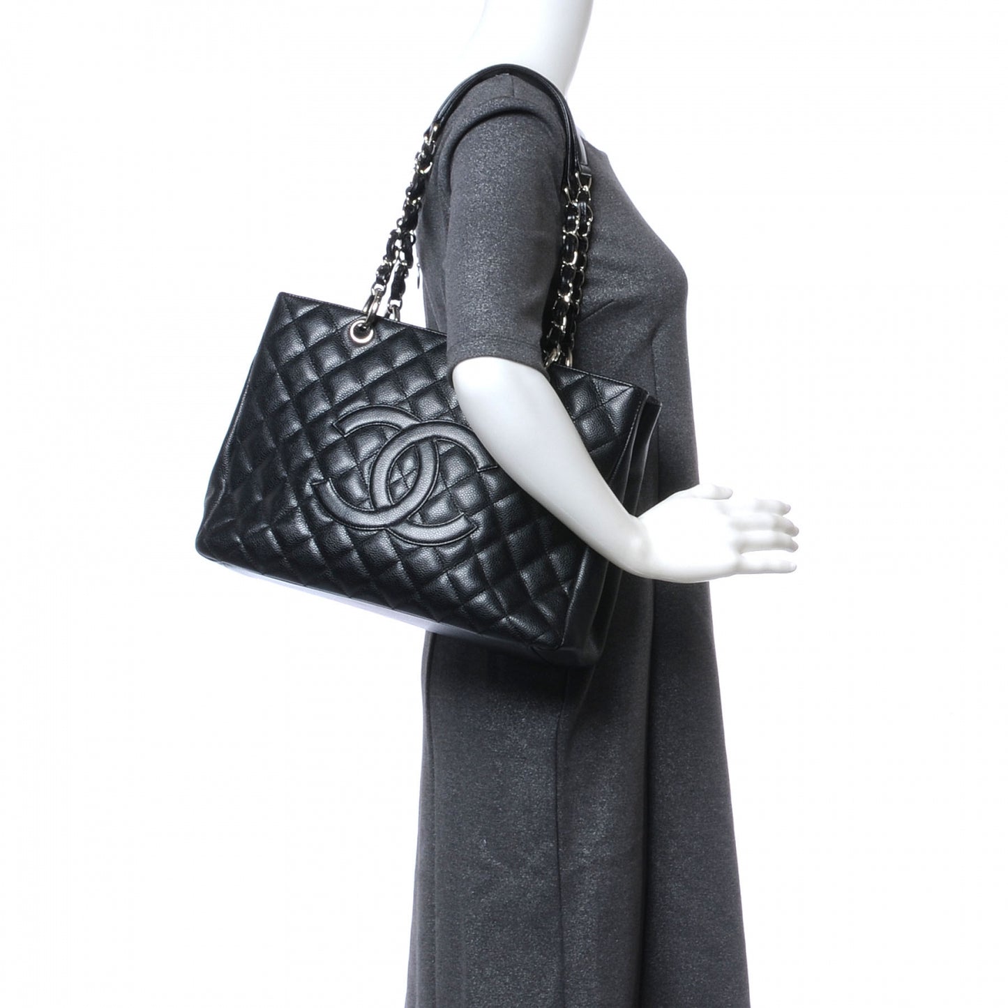 Caviar Grand Shopping Tote GST Black
