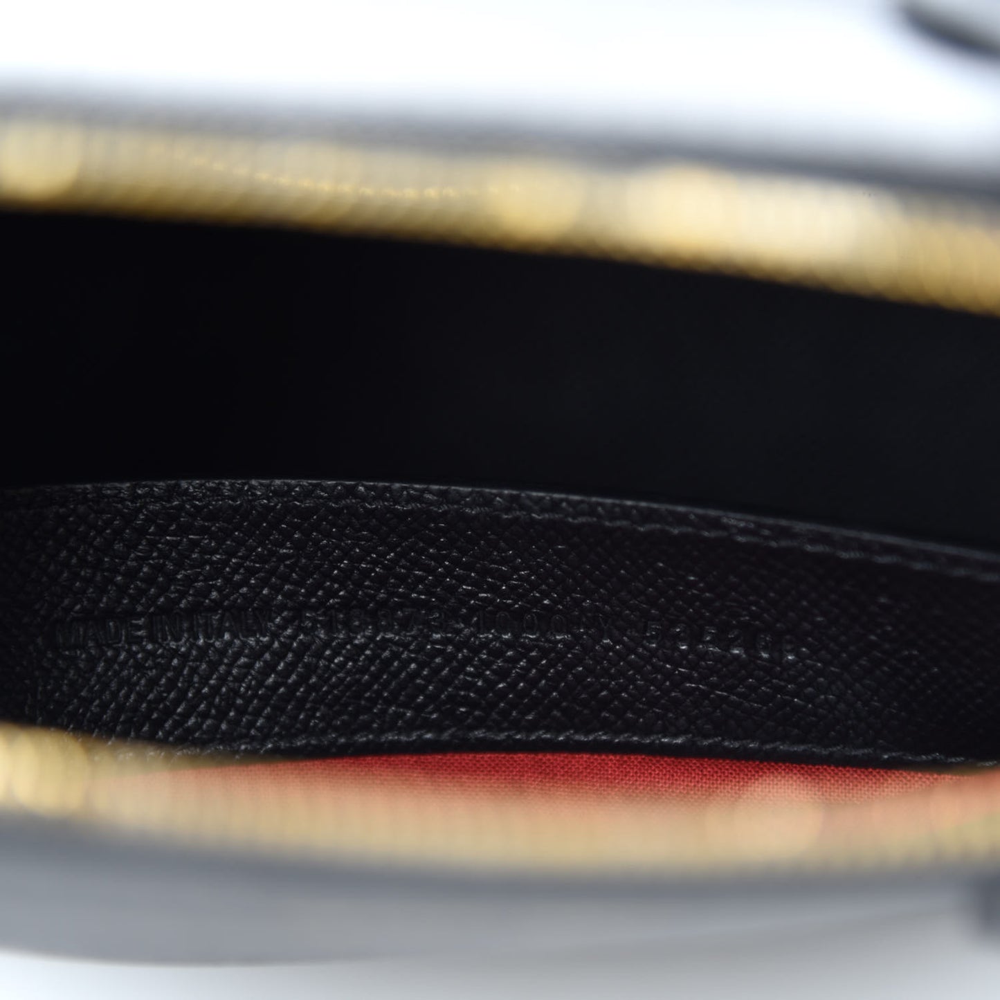 Signature Grained Calfskin Logo S Ville Top Handle Bag Black