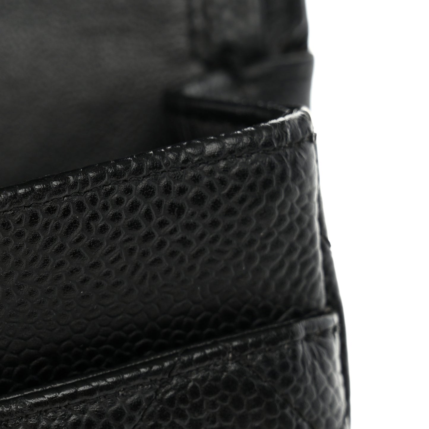 Caviar Quilted Small Double Flap Black