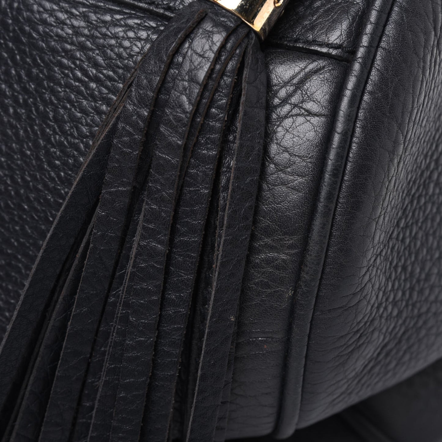 Pebbled Calfskin Medium Soho Boston Black