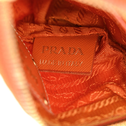 Prada Tessuto Nylon Saffiano Logo Crossbody Bag Orange 7 of 14