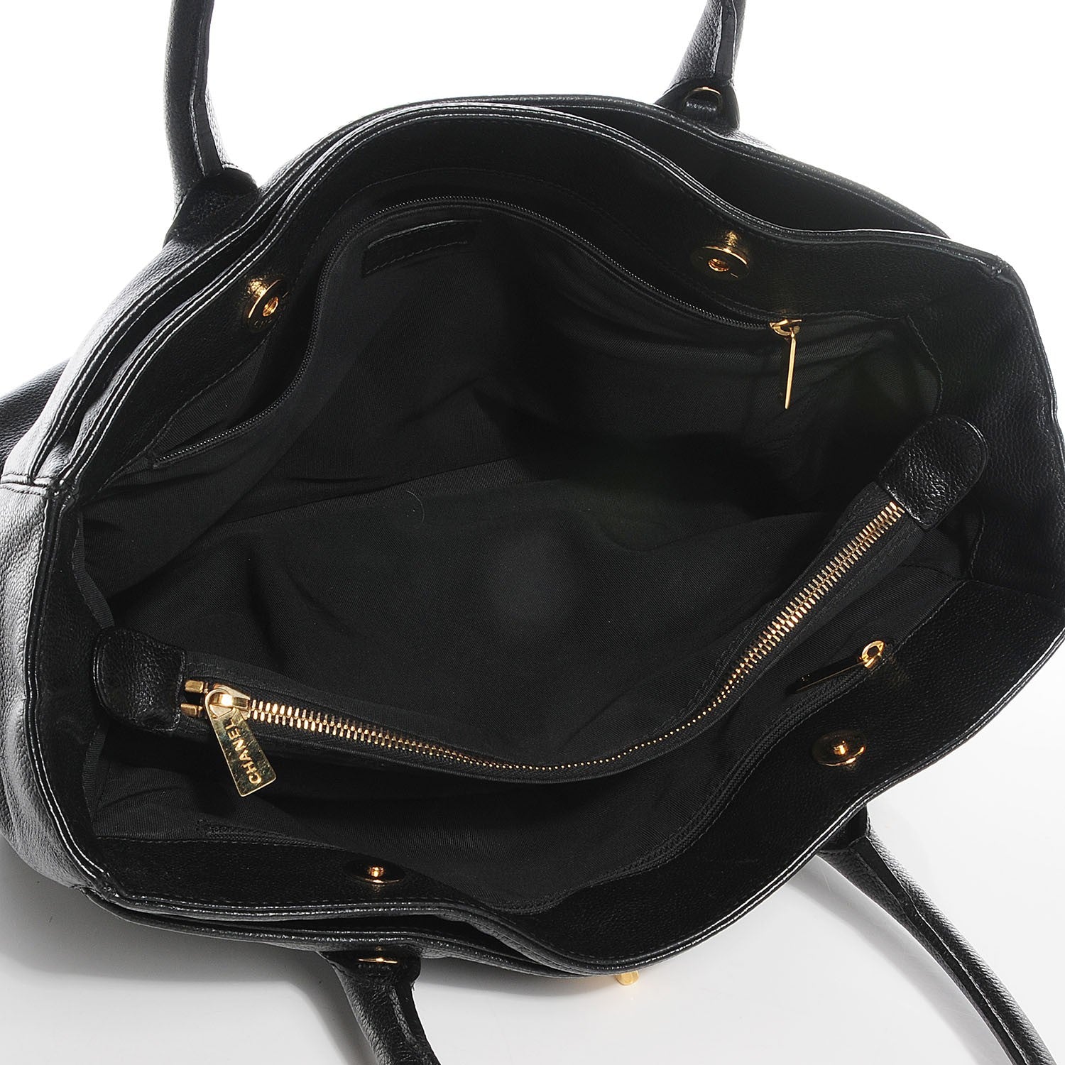 Chanel Calfskin Cerf Executive Shopper Tote Black 6 of 8