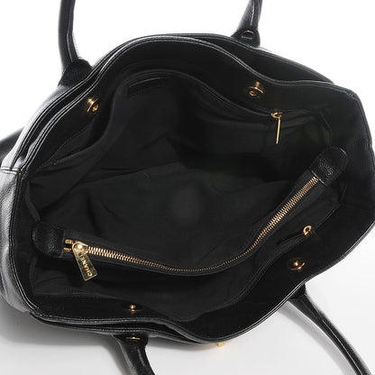 Chanel Calfskin Cerf Executive Shopper Tote Black 6 of 8