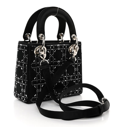 Christian Dior Satin Crystal Cannage Mini Lady Dior Black 3 of 10