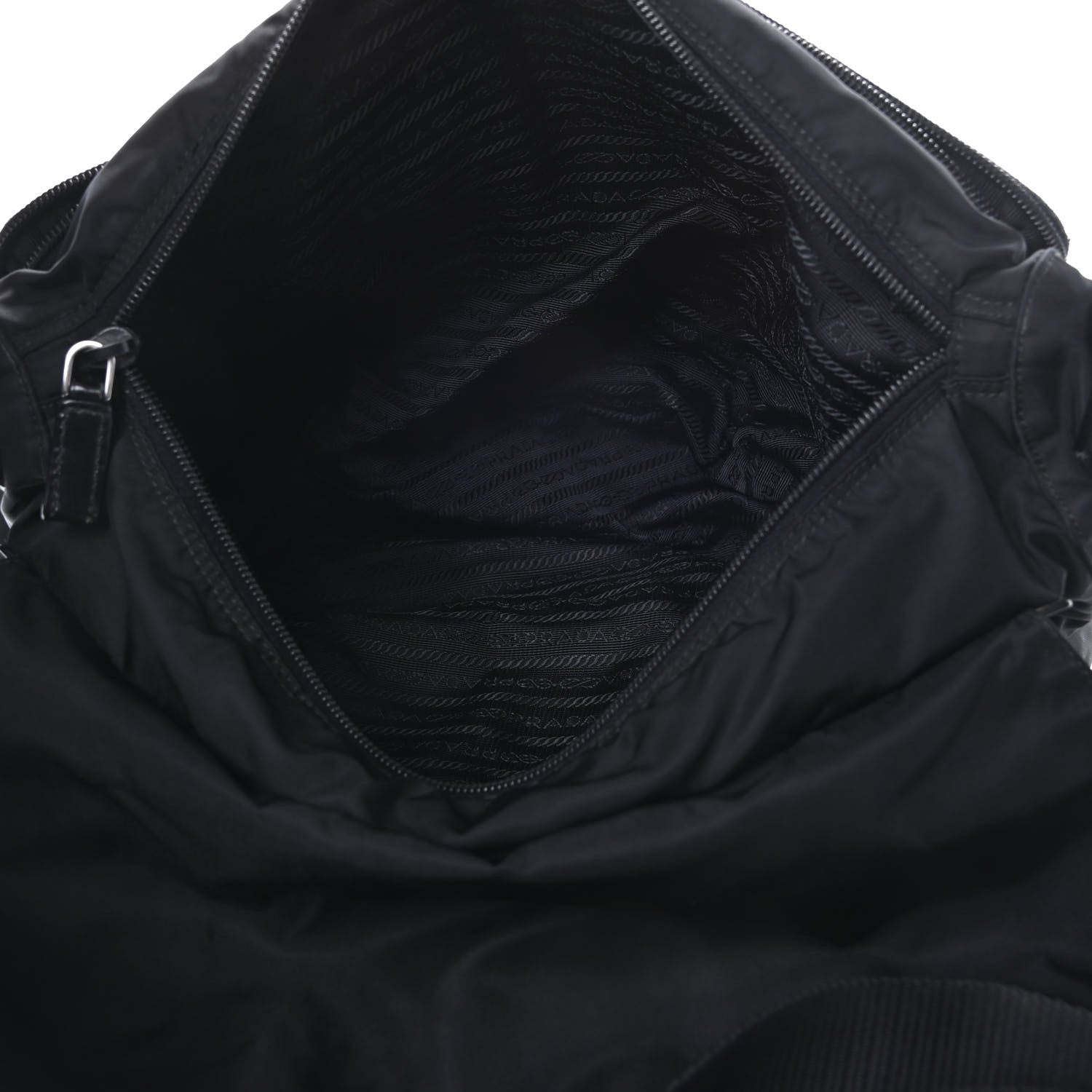 Prada Nylon Vela Messenger Bag Black 5 of 16