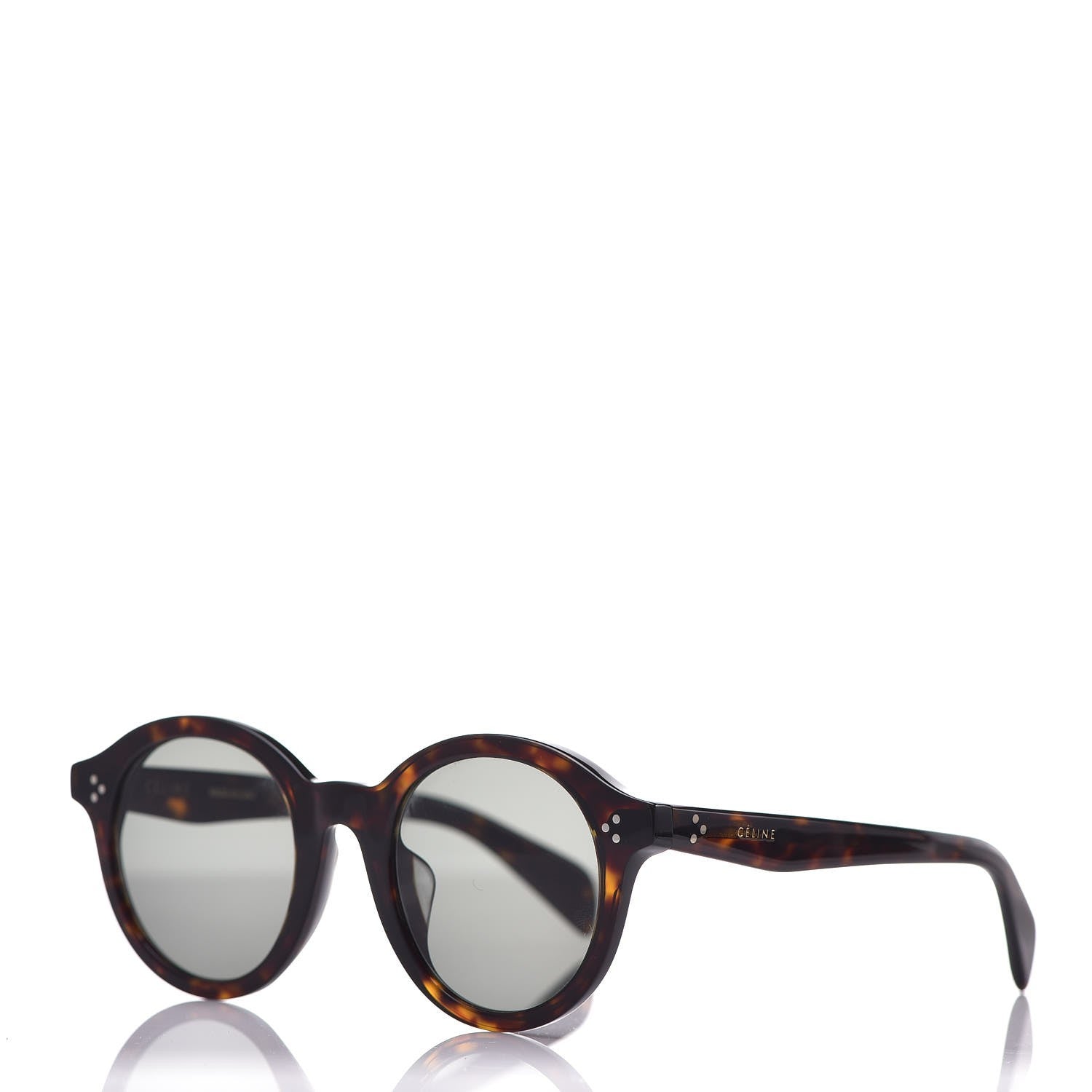 Celine Round Sunglasses CL40034F Dark Havana 1 of 7