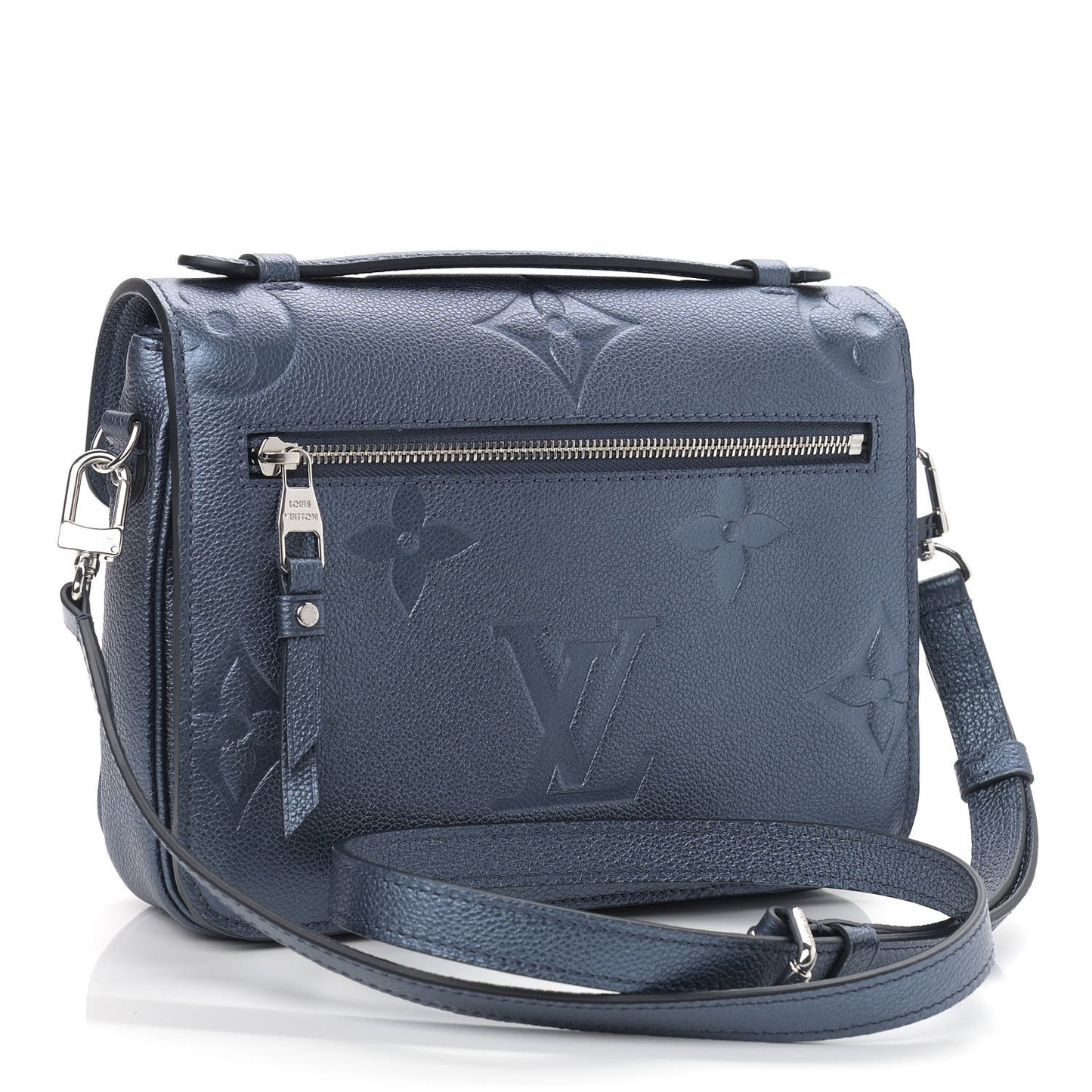 Metallic Empreinte Monogram Giant Pochette Metis Navy Nacre