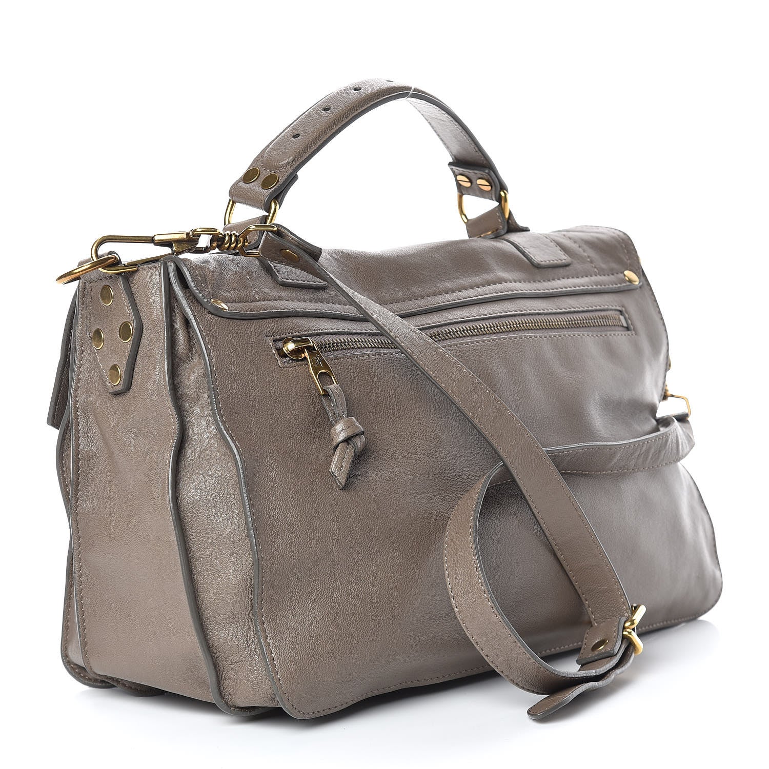 Proenza Schouler Lambskin Medium PS1 Satchel Smoke 3 of 12