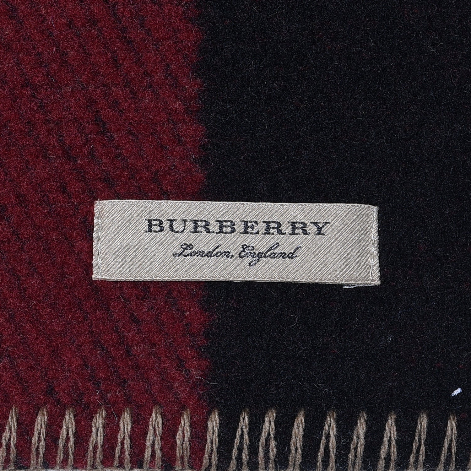 Burberry Wool Cashmere Half Mega Check Blanket Scarf House Check 4 of 4