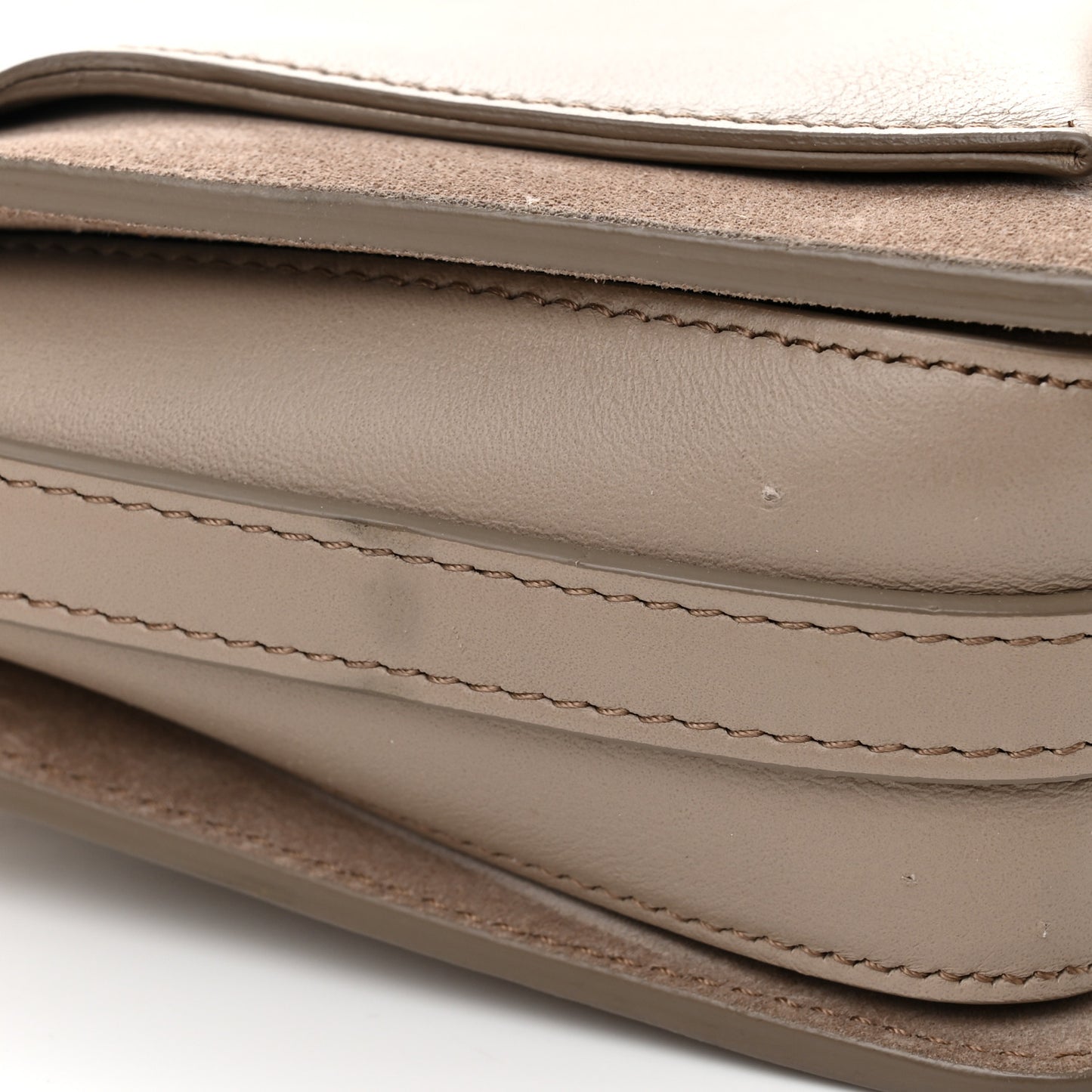 Calfskin Suede Small Roy Bag Motty Grey