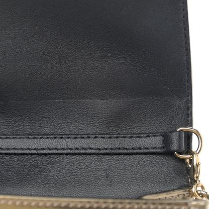 Christian Dior Metallic Patent Micro-Cannage Diorama Wallet on Chain Pouch Gold 12 of 12