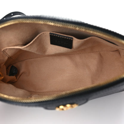 Gucci Calfskin GG Web Small Ophidia Dome Shoulder Bag Black 5 of 9