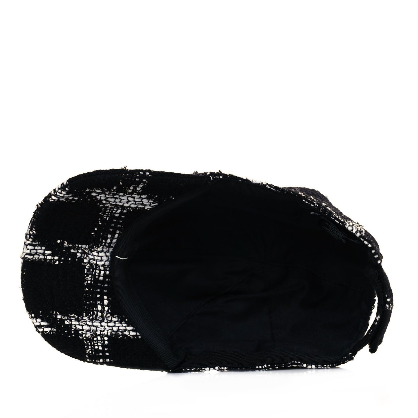 Tweed Cap Hat M Black White