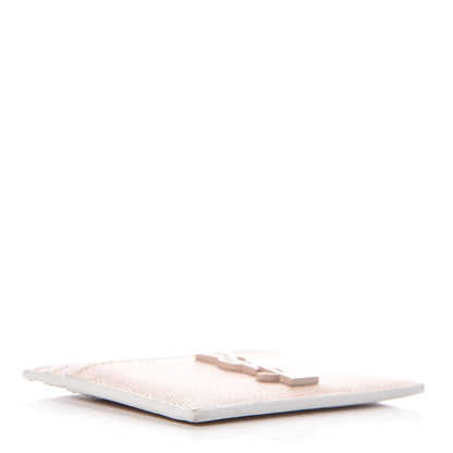 Saint Laurent Grain De Poudre Monogram Credit Card Case Rose 4 of 8