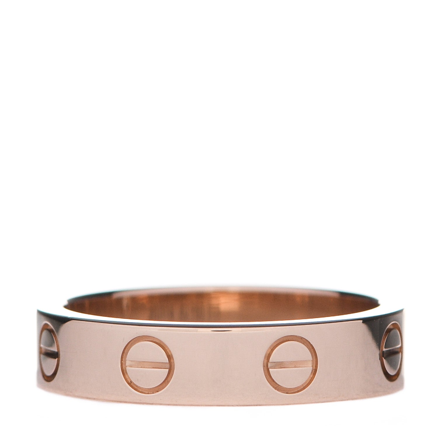 Cartier 18K Pink Gold Diamond 4mm LOVE Wedding Band Ring 49 4.75 3 of 5
