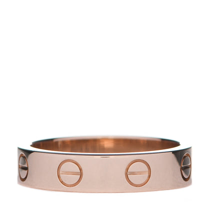 Cartier 18K Pink Gold Diamond 4mm LOVE Wedding Band Ring 49 4.75 3 of 5