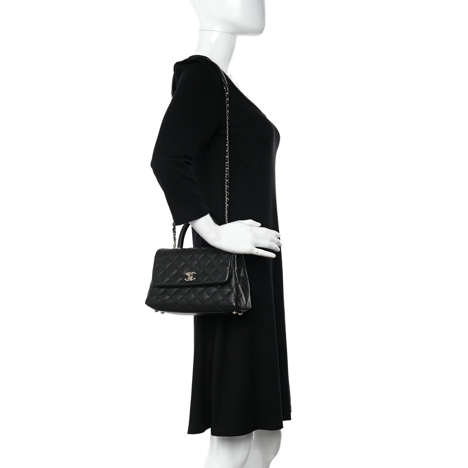 Chanel Caviar Quilted Mini Coco Handle Flap Black 2 of 10
