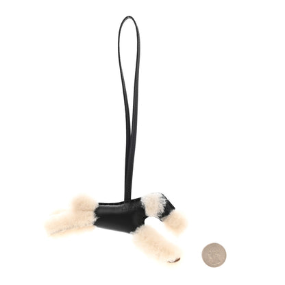 Hermes Milo Lambskin Shearling Budy Charm Black 2 of 5