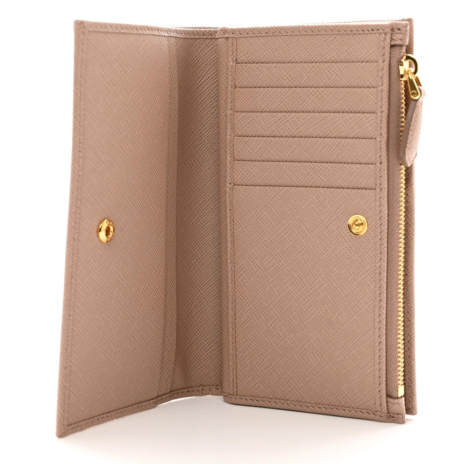 Prada Saffiano Triangle Continental Wallet Cammeo 5 of 8
