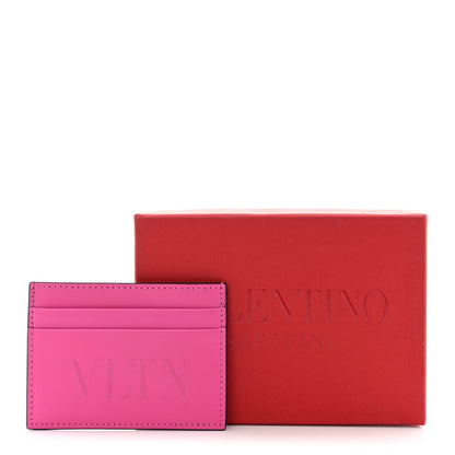 Valentino Garavani Calfskin VLTN Card Holder Pink 7 of 7