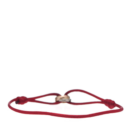 Cartier 18K Pink Yellow White Gold Trinity Cord Bracelet Red 2 of 5