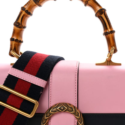 Gucci Moon Calfskin Web Medium Dionysus Bamboo Top Handle Bag Sugar Pink Blue Agata Hibiscus Red 8 of 10