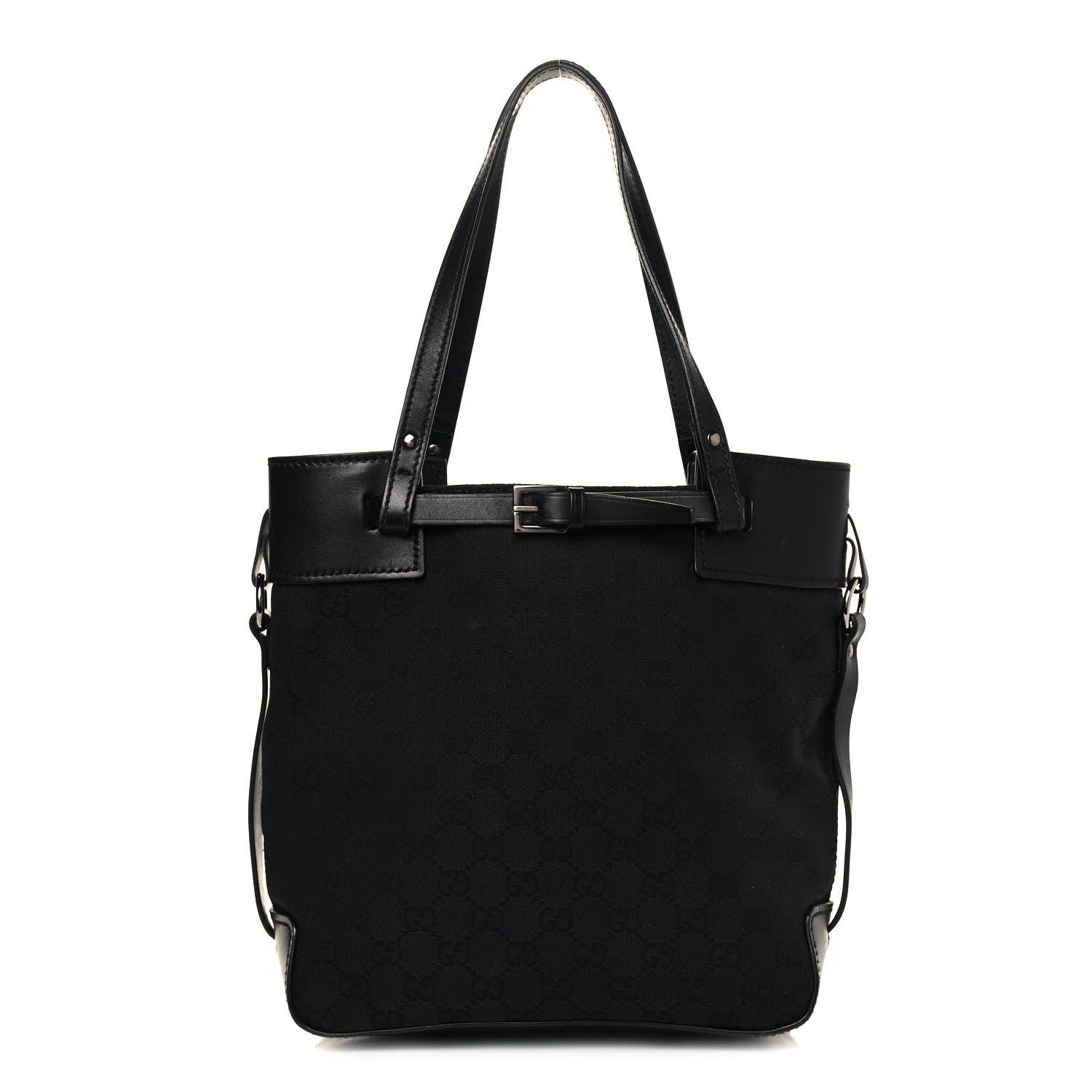 Gucci Monogram Small Bucket Tote Black 1 of 11
