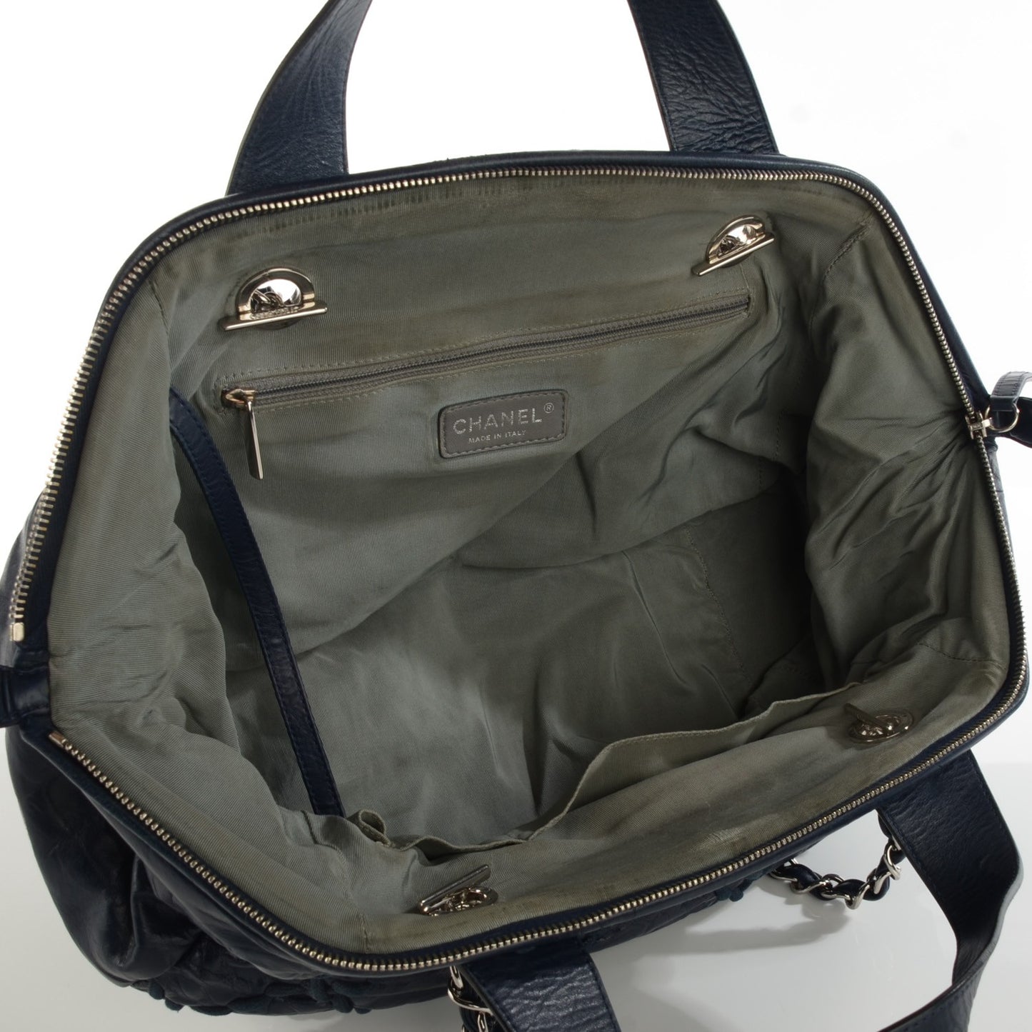 Calfskin Ultra Stitch Bowler Navy