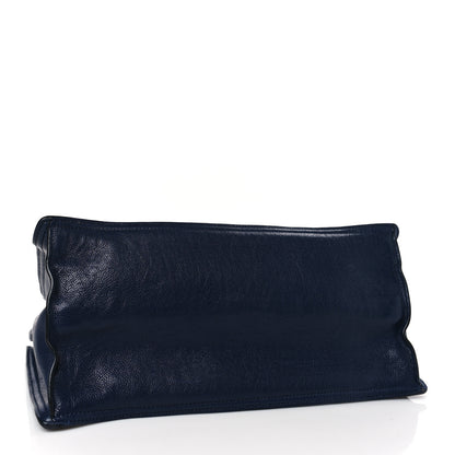 Prada Glace Calf Etiquette Tote Astrale Inchiostro 4 of 8