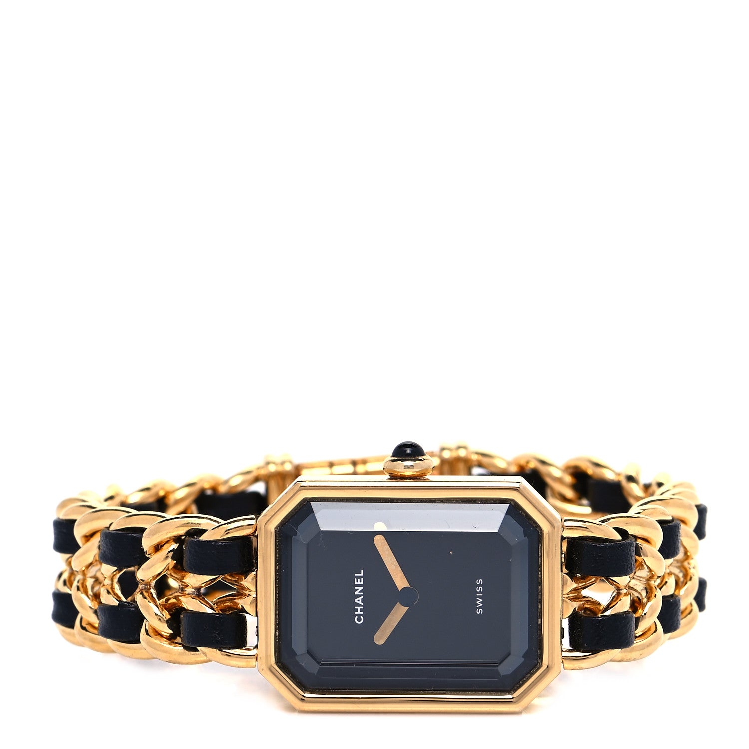 Chanel Stainless Steel Lambskin 20mm Chain Premiere Quartz Watch Gold M 2 of 4