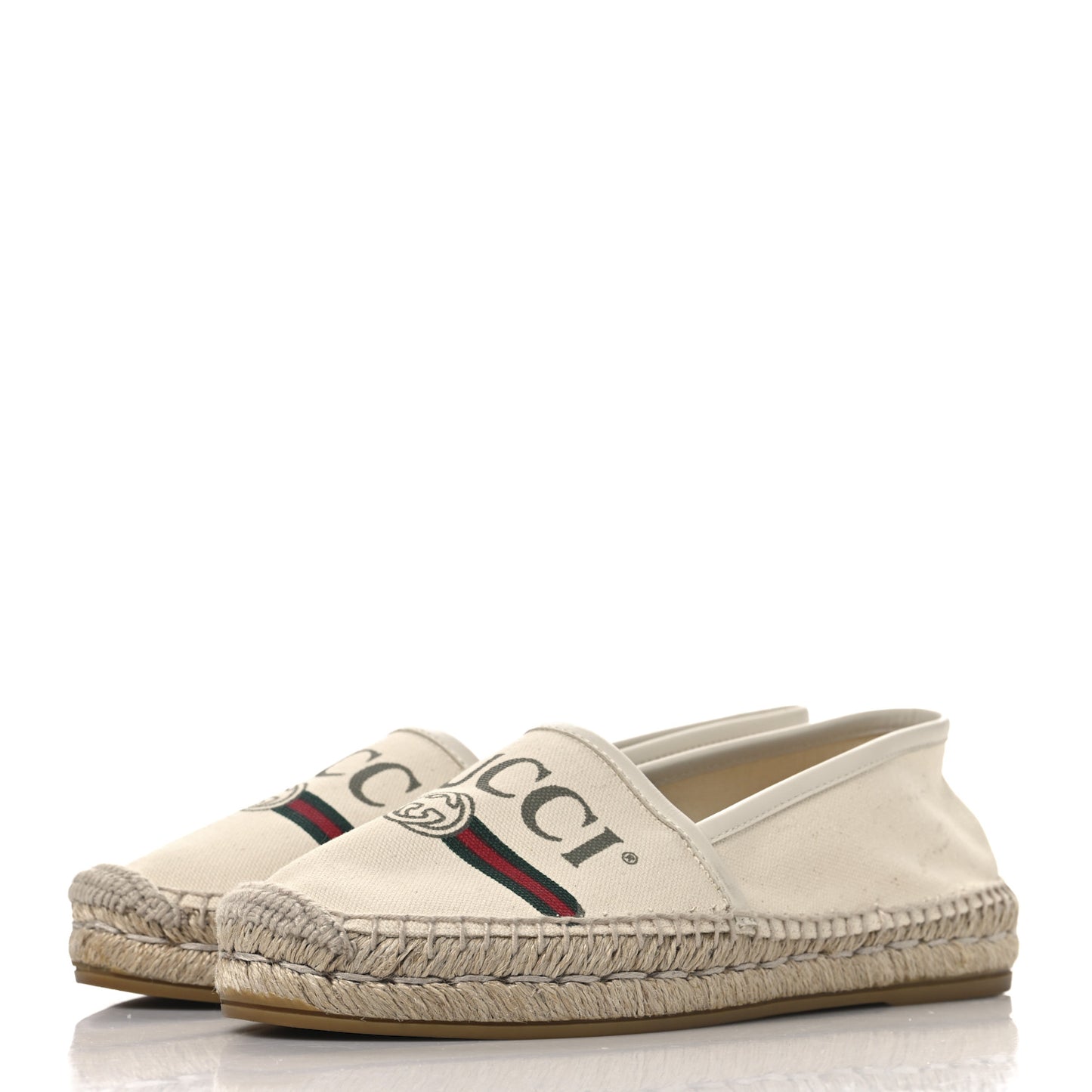 Canvas Logo Espadrilles 36 Greggio White