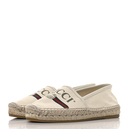Gucci Canvas Logo Espadrilles 36 Greggio White 4 of 9
