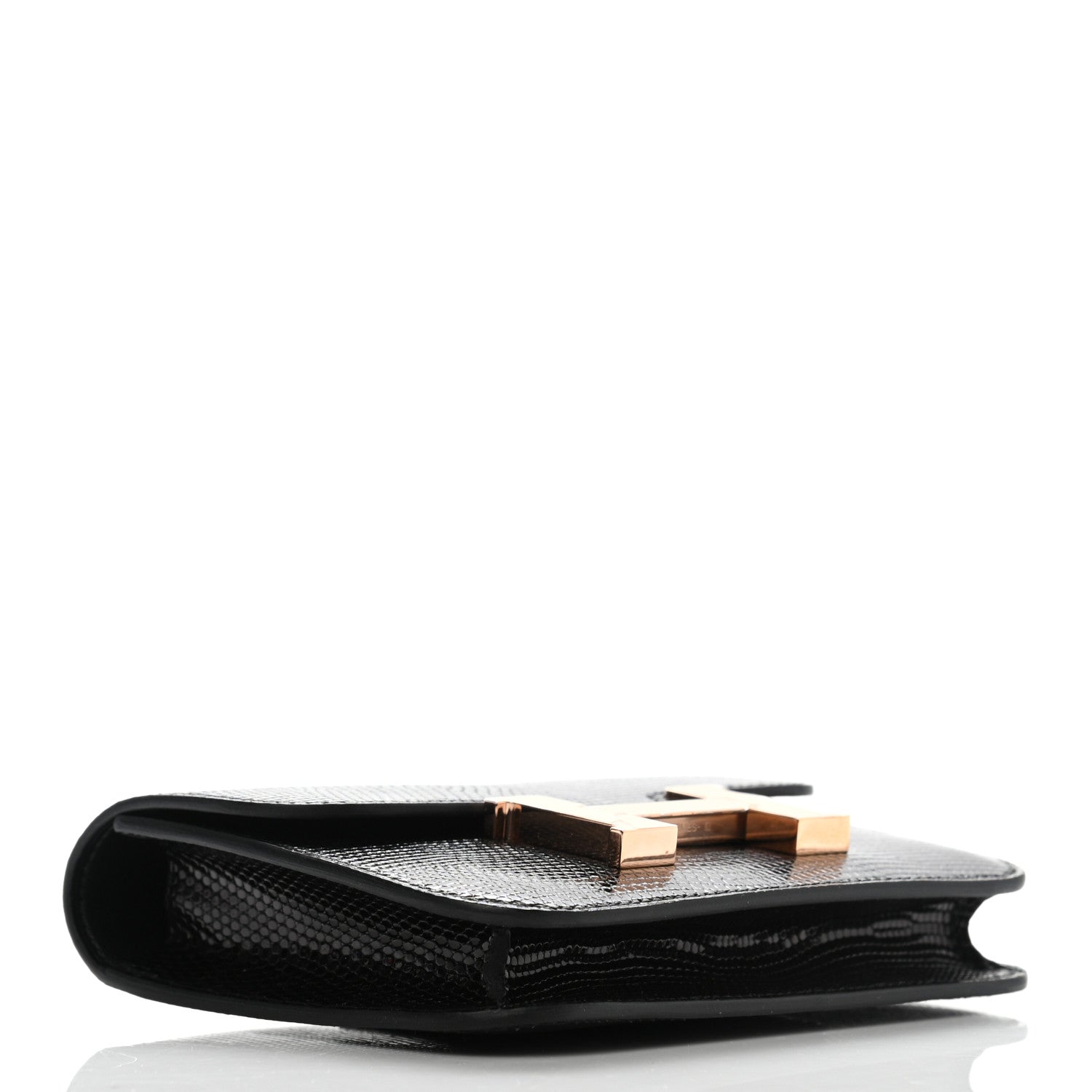 Hermes Lizard Constance Slim Wallet Black 4 of 7