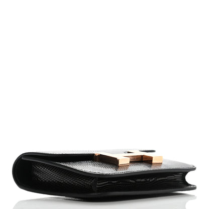 Hermes Lizard Constance Slim Wallet Black 4 of 7