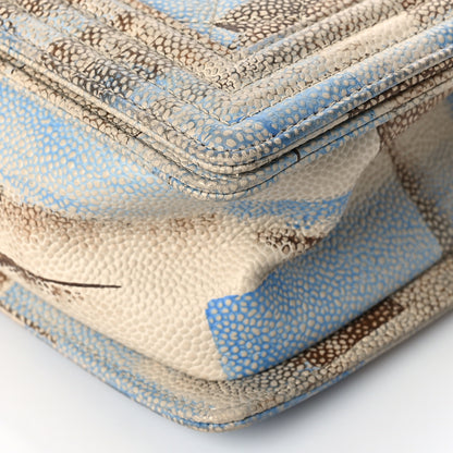 Chanel Painted Caviar Quilted Medium Boy In Cuba Flap Blue 10 of 11