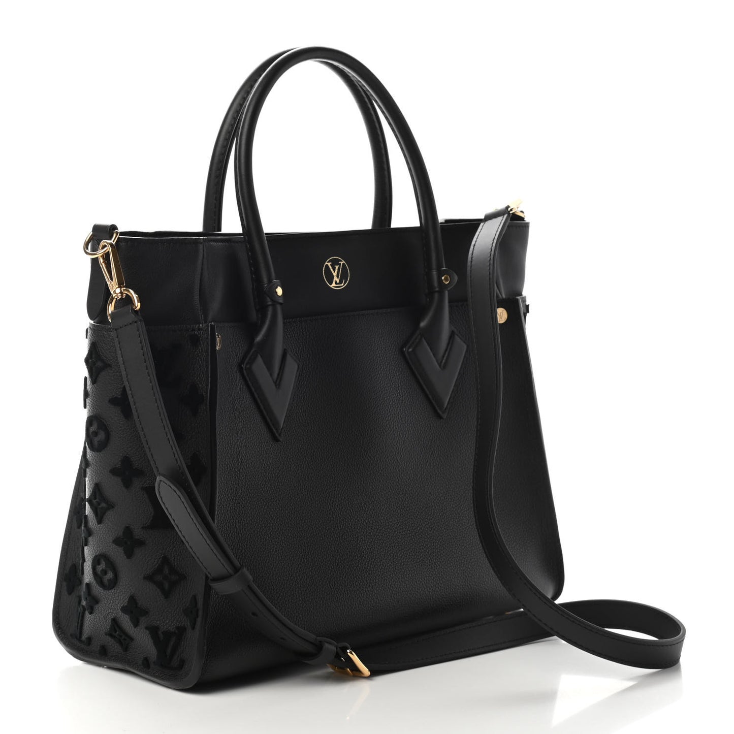 Calfskin Monogram Tufting On My Side Black