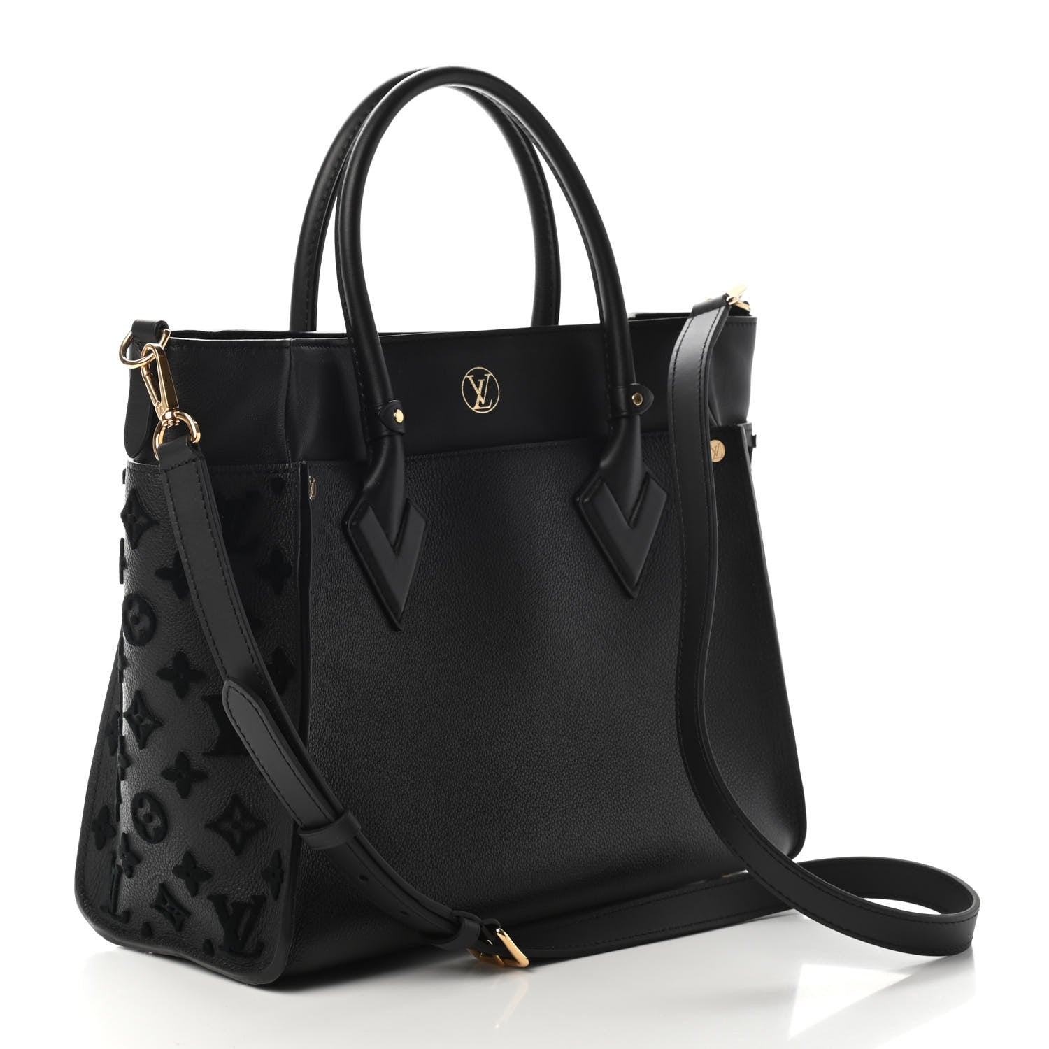 Louis Vuitton Calfskin Monogram Tufting On My Side Black 3 of 8