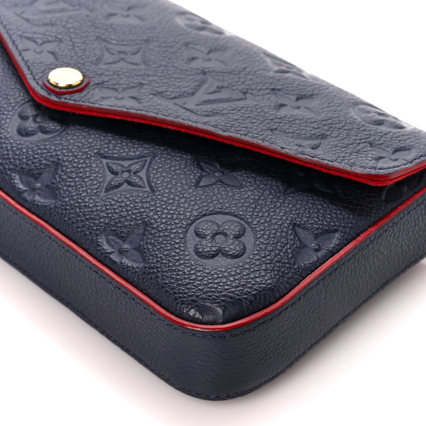 Empreinte Pochette Felicie Chain Wallet Marine Rouge