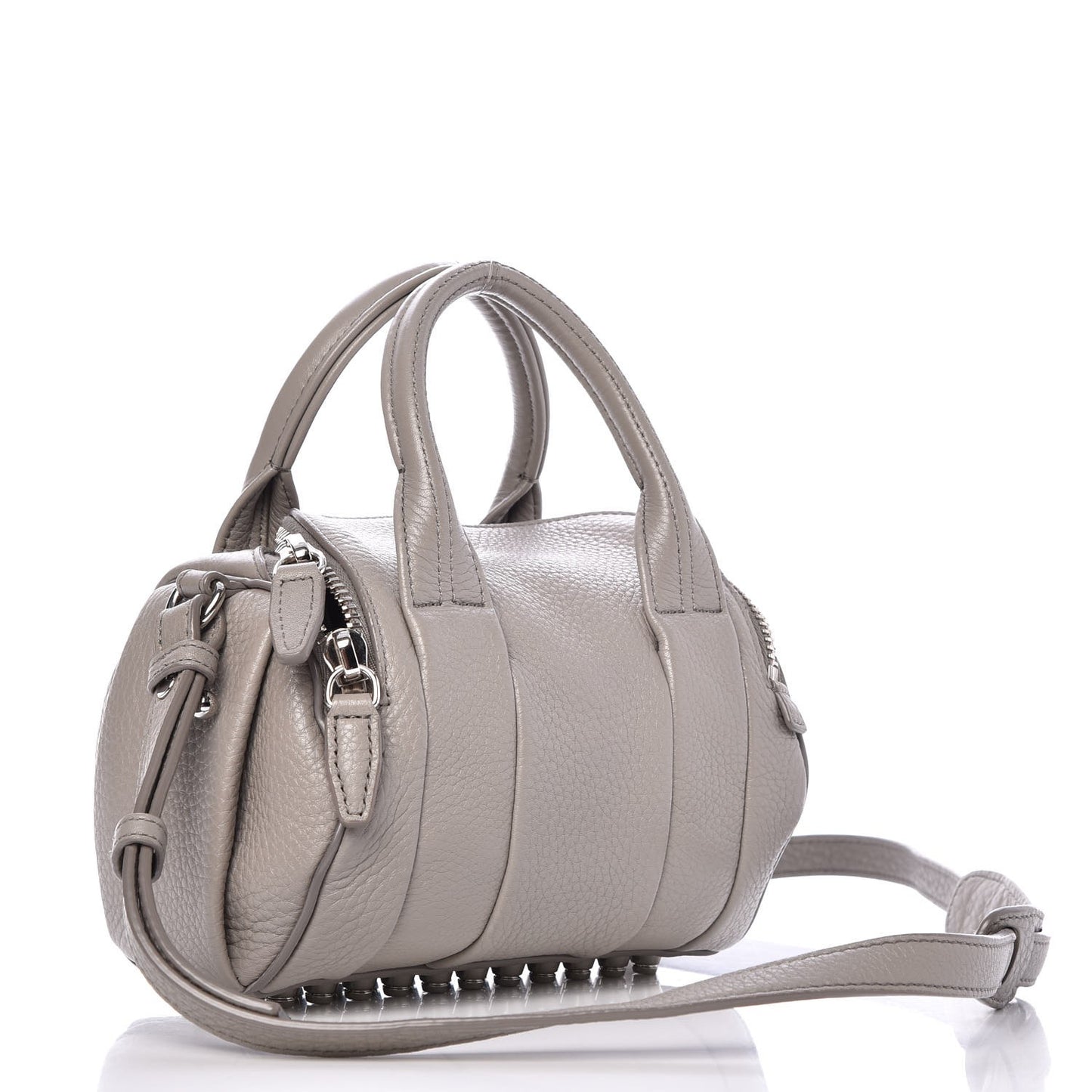 Pebbled Lambskin Mini Rockie Gray Rhodium Hardware