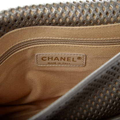 Chanel Metallic Perforated Calfskin Small Up In The Air Flap Light Gold 7 of 8